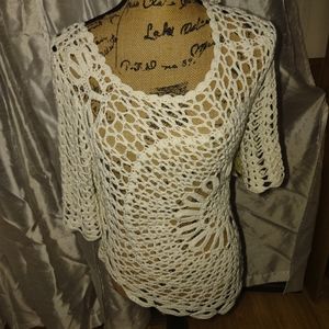 Medium oneworld ivory knitted shirt